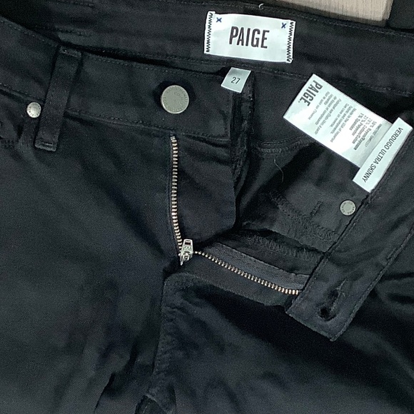 Women's Paige Verdugo Ultra Skinny in Black Overdye Size 27/30 Made in USA - Picture 4 of 6
